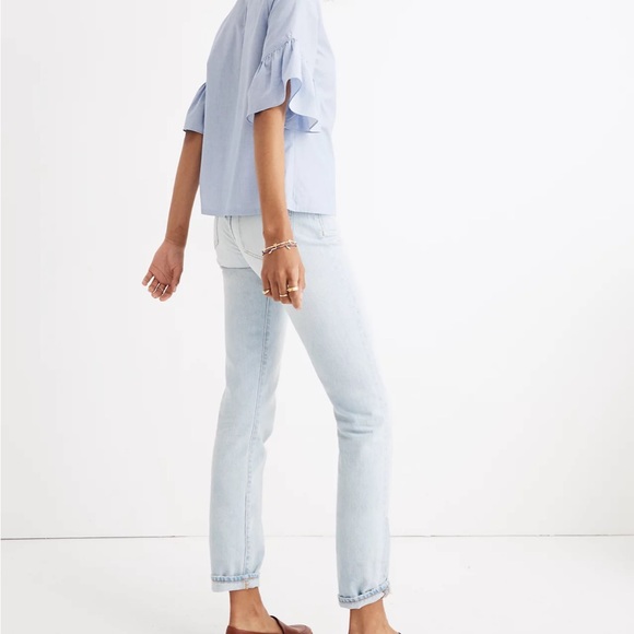 NWT Madewell Ruffle Sleeve Top - Small - Picture 6 of 8